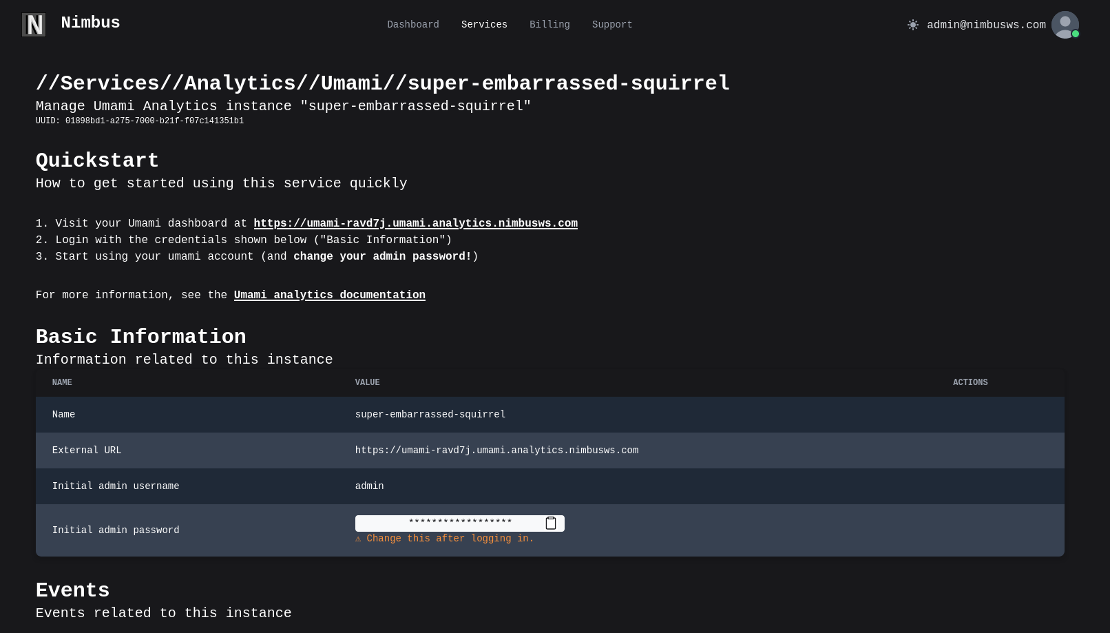 Screen shot of resource management page for example redis cache instance